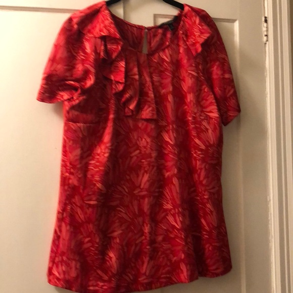 Banana Republic Tops - DONATED TO CHARITY BANANA REPUBLIC ruffled red print blouse